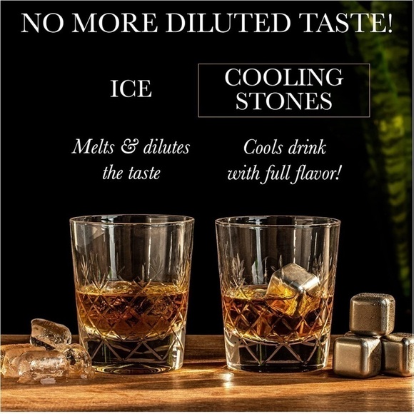 Brand New "World's Best Dad" Whiskey Glass Gift Set Wooden Engraved Box Stones - Picture 14 of 16